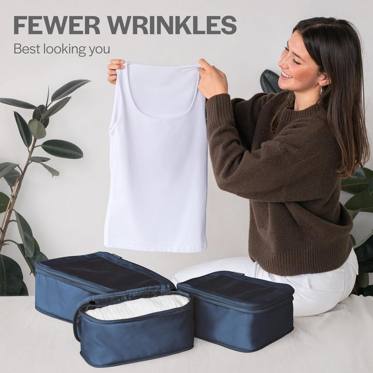 Aerotrunk Compression Packing Cubes for Travel, 4-Pack, Dark Blue