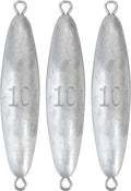 BLUEWING Torpedo Sinker Through Wire Fishing Weight Saltwater Bullet Lead Double Ringed 2oz-48oz