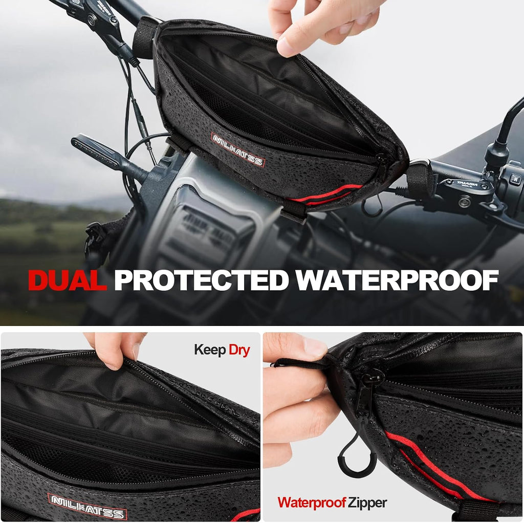 Nilkatss Waterproof Dirt Bike Handlebar Tool Bag Fits Sur Ron & Talaria