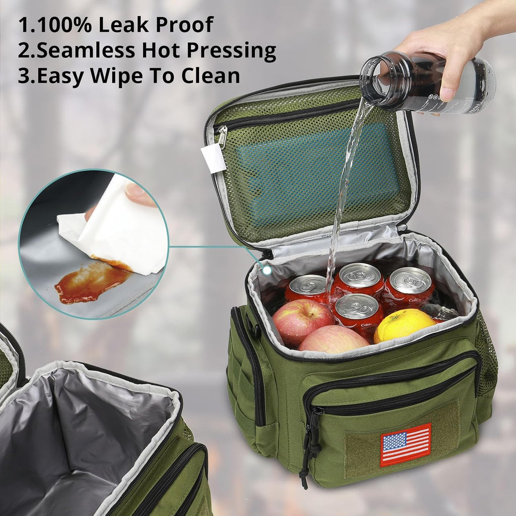 Lunch Box for Men, 12L Leakproof Tactical Lunch Bag Large Cooler for work
