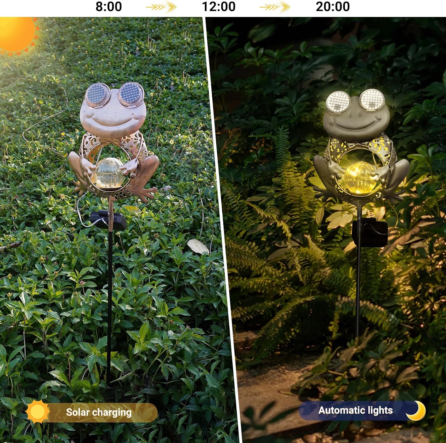 SRNPMIU Solar Lights Outdoor Decor, Solar Frog Yard Decorations Outdoor