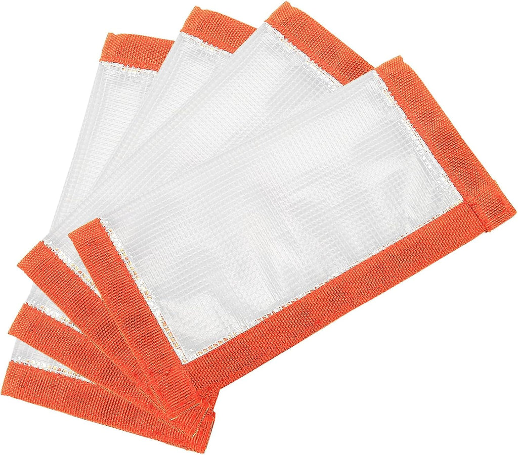 Fishing Lure Wrap for Rod, Tangle-Free Safety Hooks Cover, Secure Protectors Holder Storage for Various Bait (Orange - 4PK)