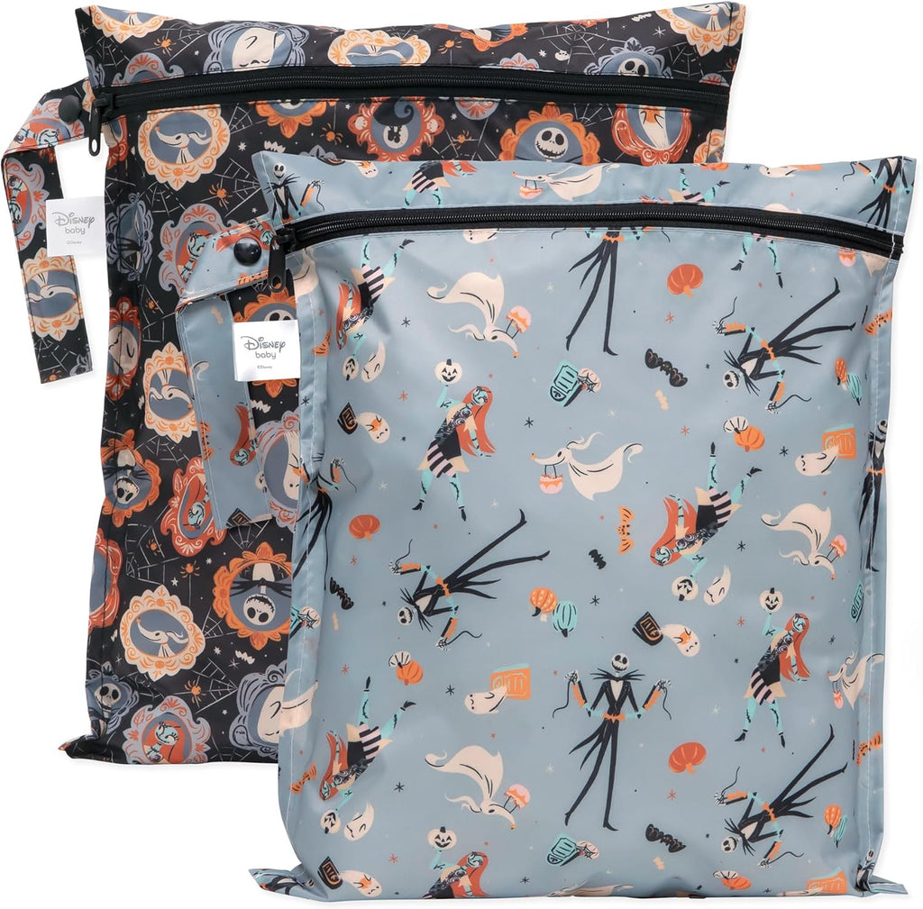 Bumkins Roamio - Waterproof Wet Bag - For Baby, Travel, Swim Suit, Cloth Diapers, Pump Parts, Pool, Gym, Toiletry, Strap to Stroller - Reusable & Easy to Clean - 2pk - Cowgirl Boots & Disco