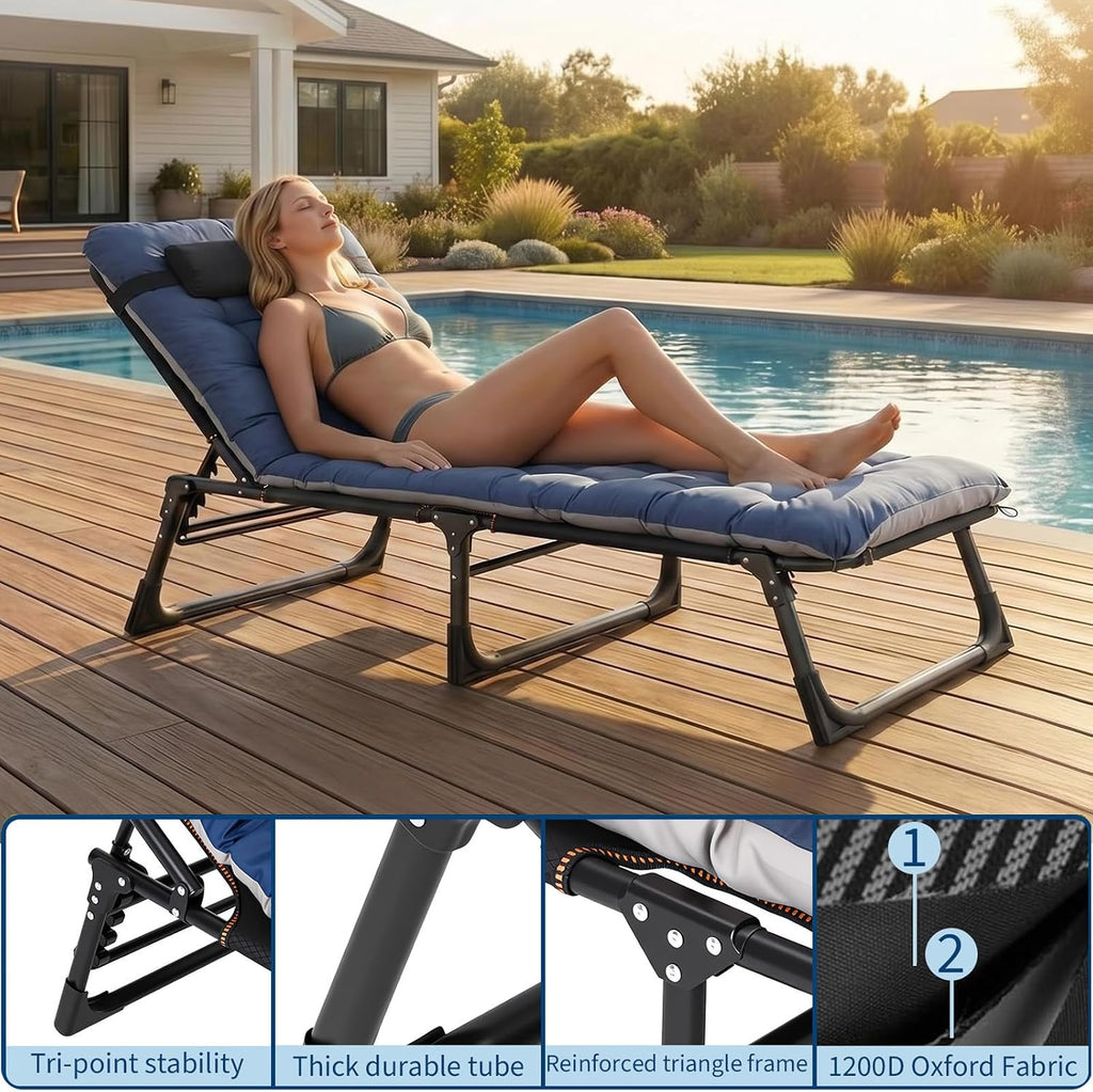 Garvee Foldable Camping Cot for Adults with Mattress