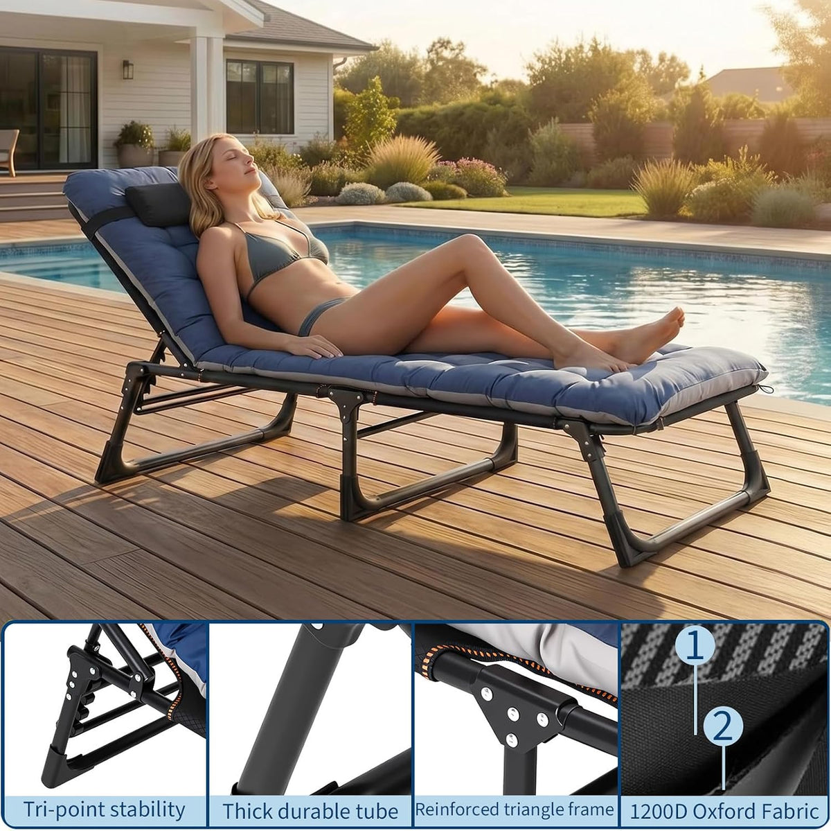 Garvee Foldable Camping Cot for Adults with Mattress