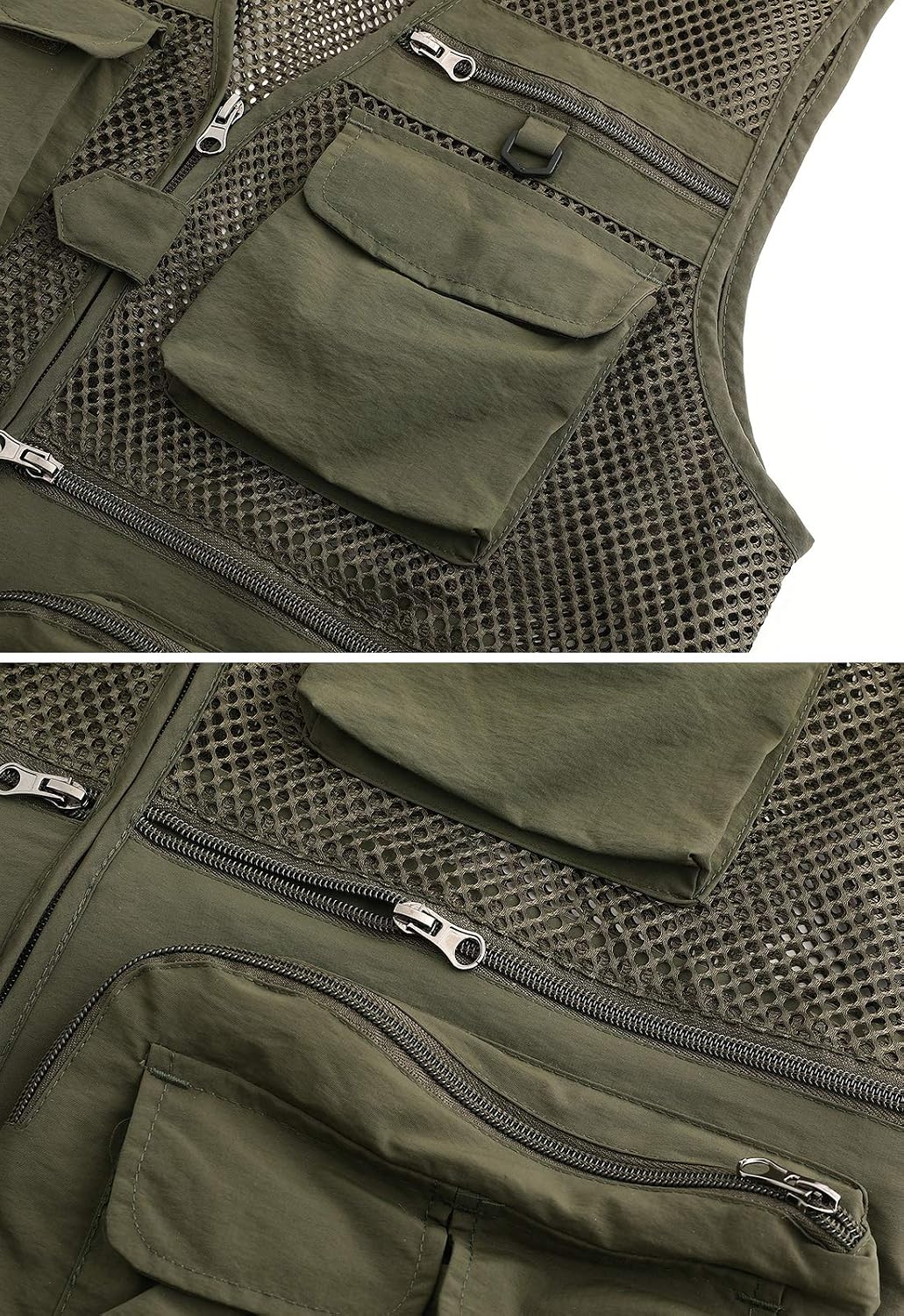 Hbufnha Outdoor Fishing Hunting Vest Multi Pockets Work Cargo Jacket