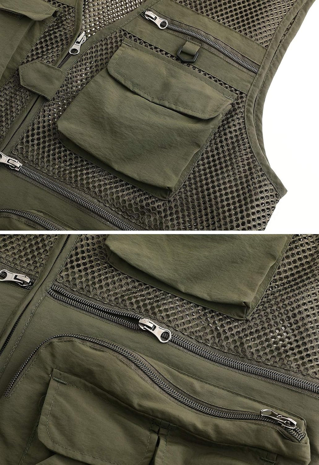 Hbufnha Outdoor Fishing Hunting Vest Multi Pockets Work Cargo Jacket