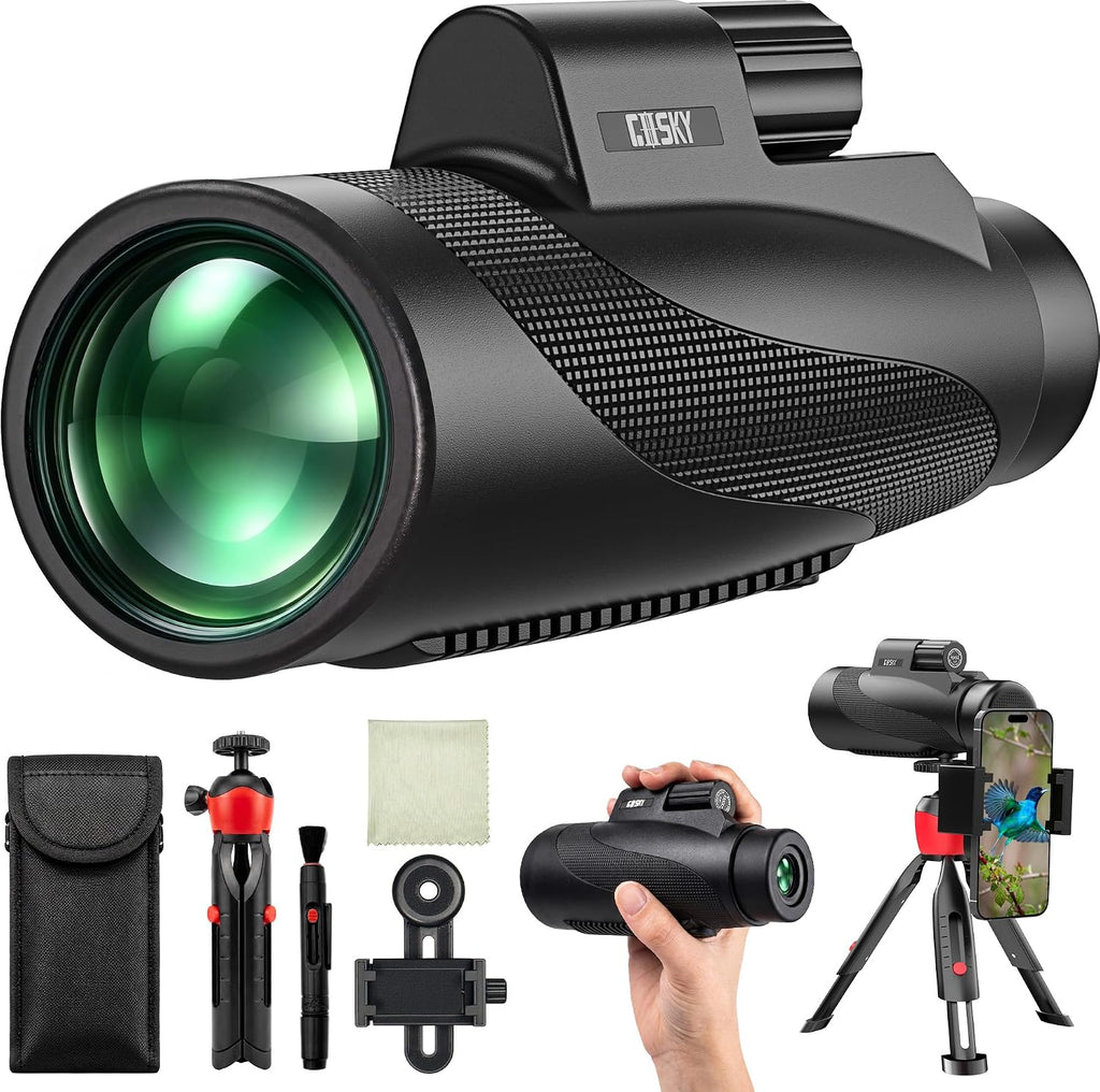 Gosky 15x52 High Powered Monocular Telescope for Adults with Tripod