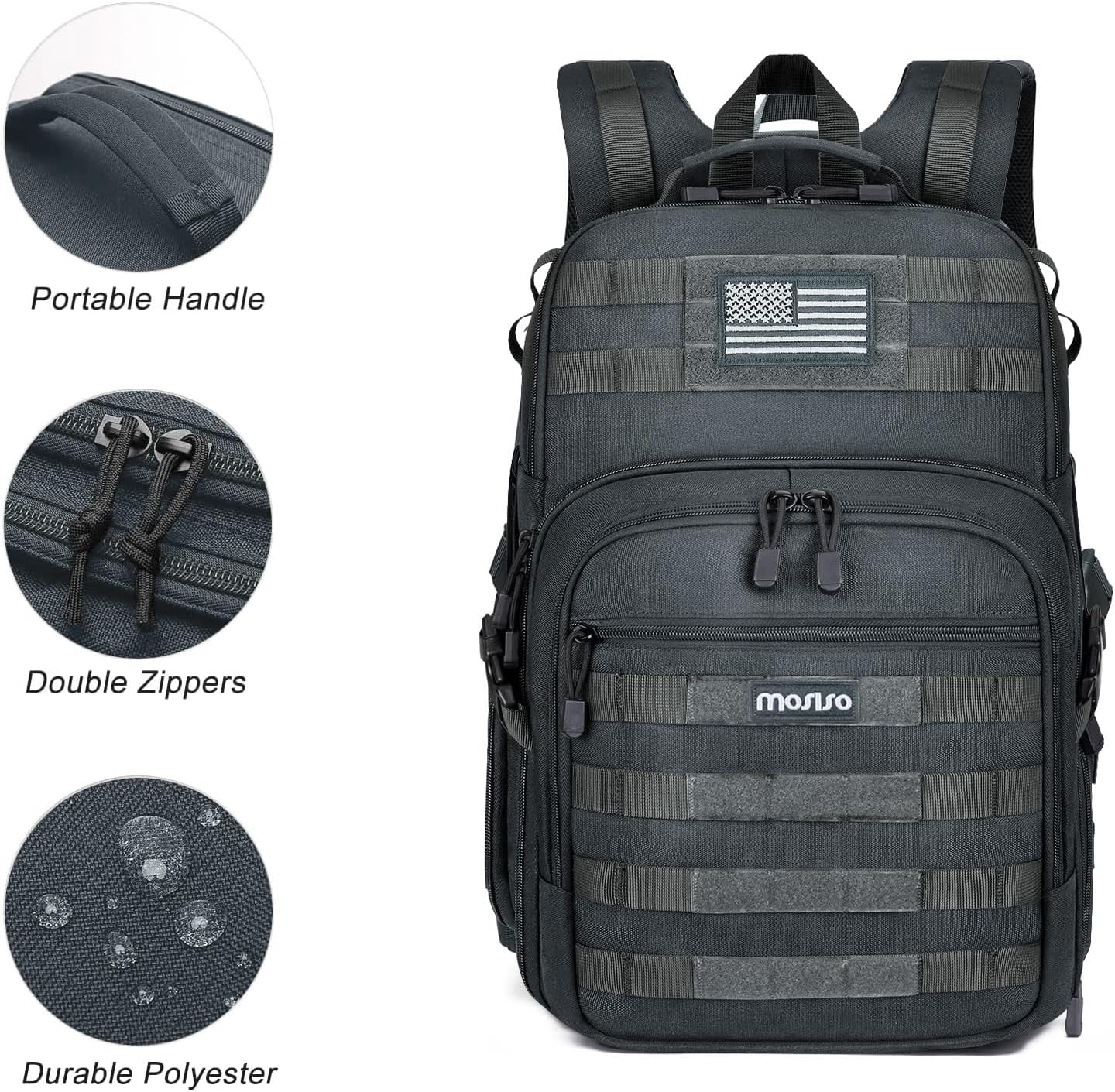 MOSISO Camera Backpack, DSLR/SLR/Mirrorless Tactical Camera Bag Case