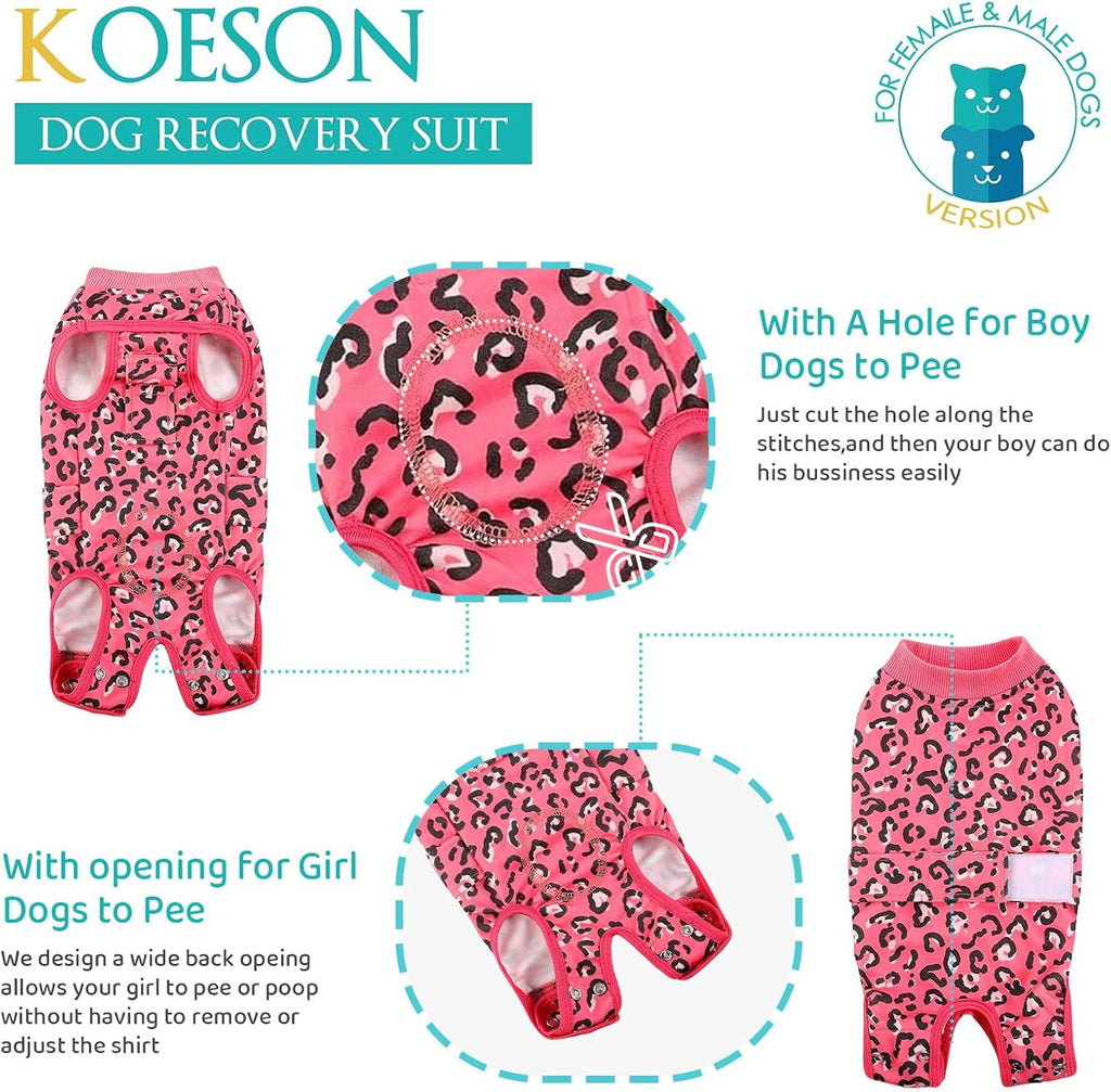 KOESON Lightweight & Soft Surgery Recovery Suit for Large Dogs Female Male
