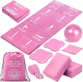 Foldable Non-Slip Yoga Mat and Blocks Set for Women, 9-Pcs Yoga Starter Kit
