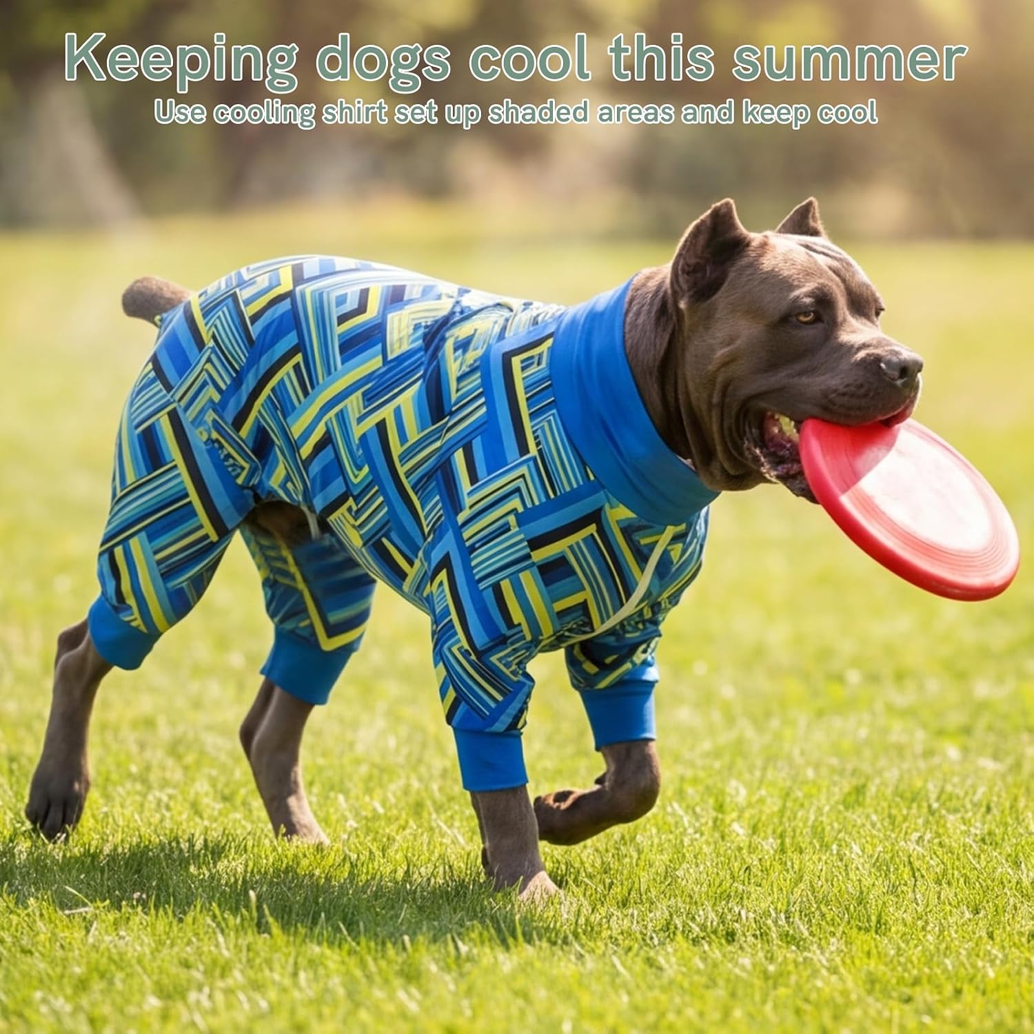 Dog Anxiety Relief Pajamas, Dog Sun Protection UV Shirt for Medium Small Large Dogs, Breathable UPF 50+ Pet Clothes for Outdoor, Travel, Beach Gear