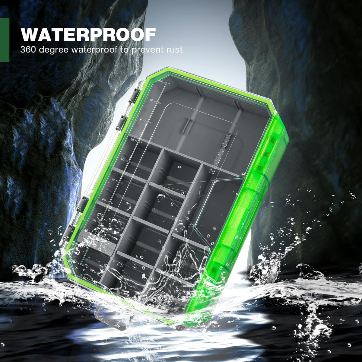 Ghosthorn Waterproof Fishing Tackle Box Trays Organizer Lure Storage 3600*1