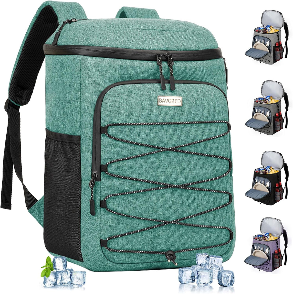 Cooler Backpack Insulated Leak Proof 30 Cans for Men Women,Waterproof Soft Cooler Bag，Lightweight Ice Chest Lunch Backpack for Beach Camping Picnic Travel Worksite Fishing