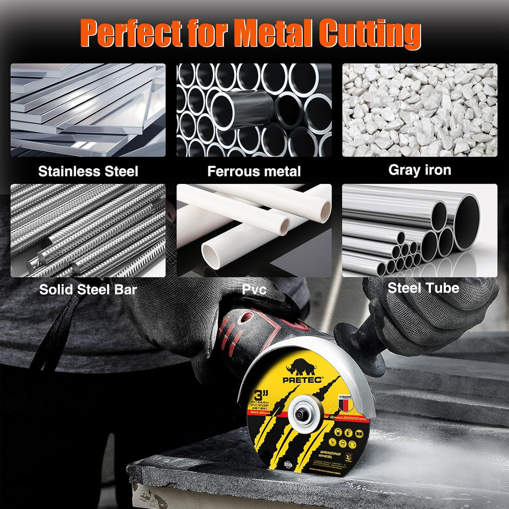 Cut Off Wheels 3 Inch, 27 Pack with Mandrel Kit for Die Grinder