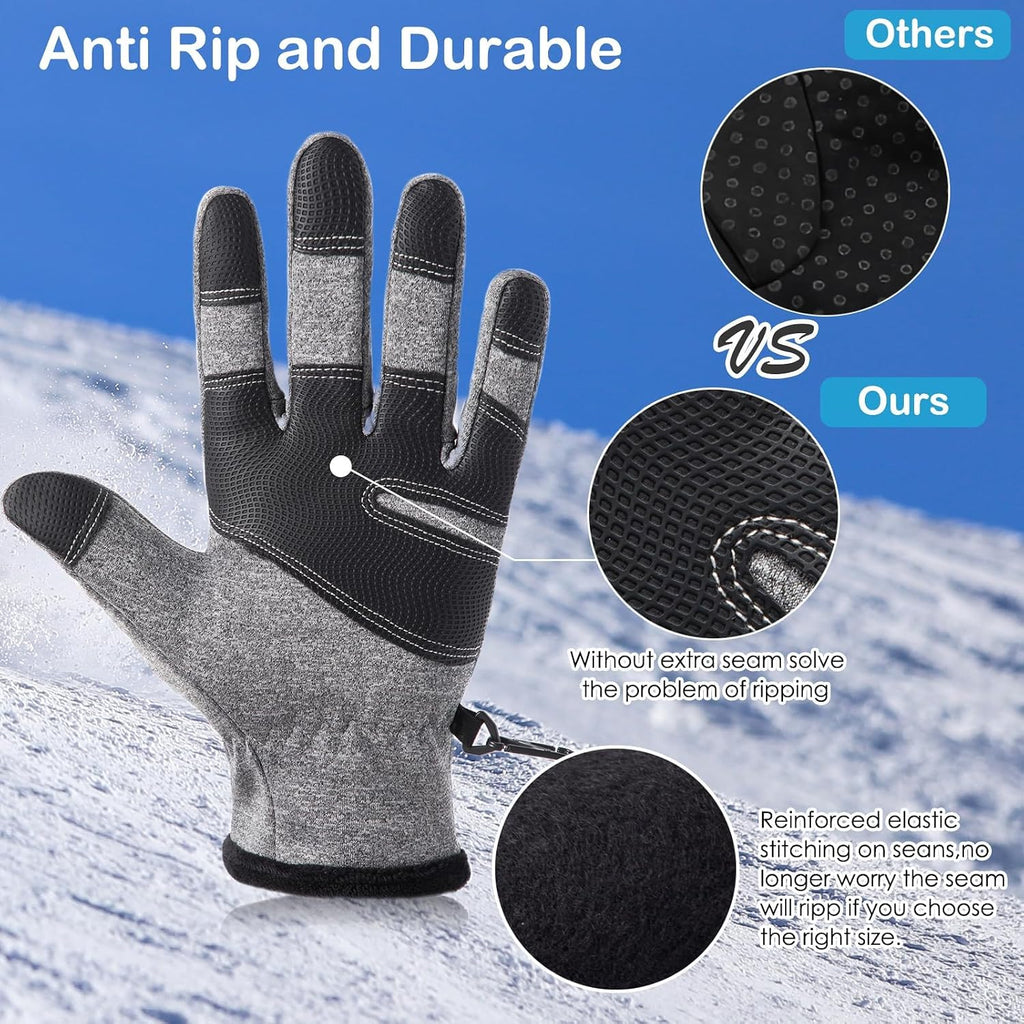 Winter Warm Gloves,Touchscreen Cold Weather Driving Windproof for Men Women