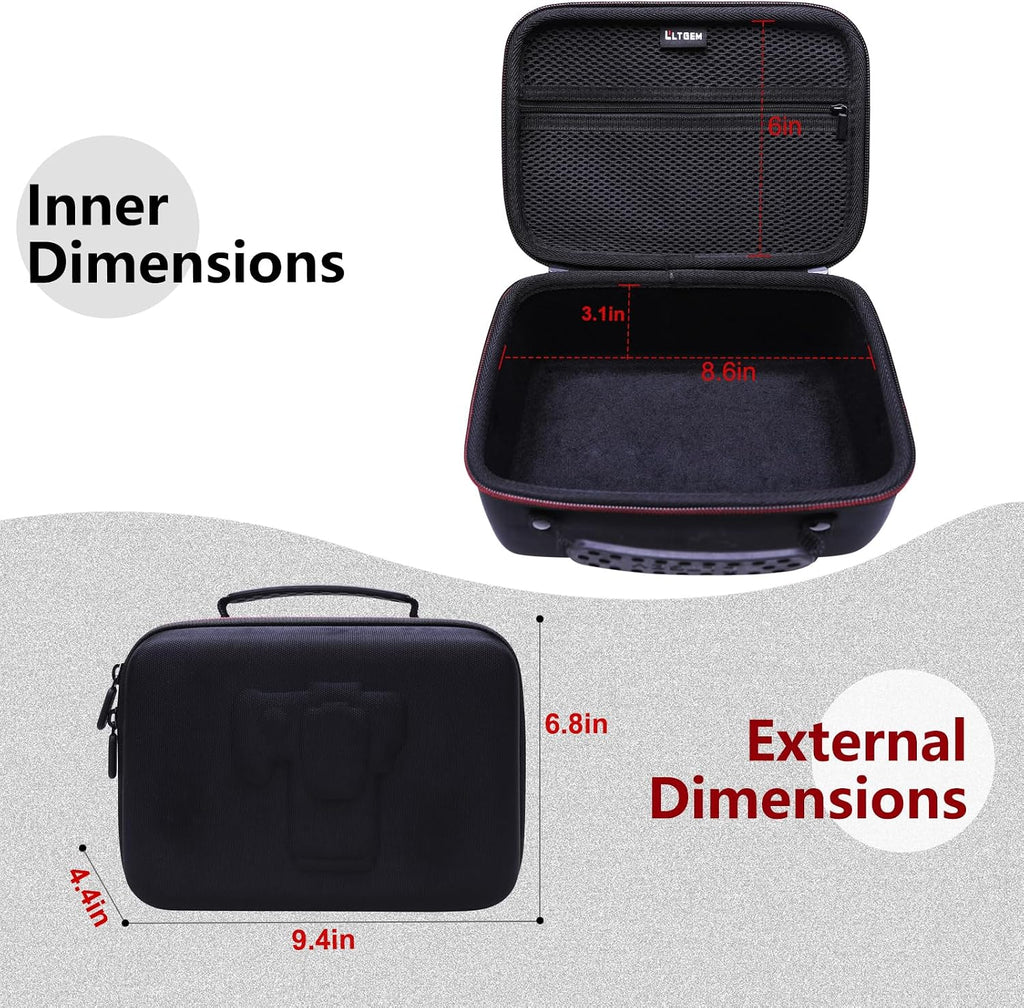Camera Case Compatible with Canon EOS Rebel T7/R50/R6 Mark II/R100/R50 V/T6/R8/R10/R5 Mark II/RP/R7/5D Mark IV/SL3/R5/T100 DSLR SLR Camera, Len and Tripod with 4 Dividers and Shoulder Strap, Black