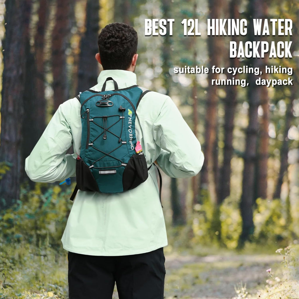 Lightweight Hydration Backpack, Running Backpack with 2L Water Bladder