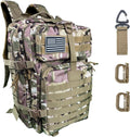 50L Large Military Tactical Backpack Molle Army Assault Pack for Travel Camping Hiking Fishing Backpack for men (Comouflage)