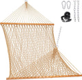 Lazy Daze Double Handwoven Rope Hammock for Outdoor Fits 12-13 Ft Stand
