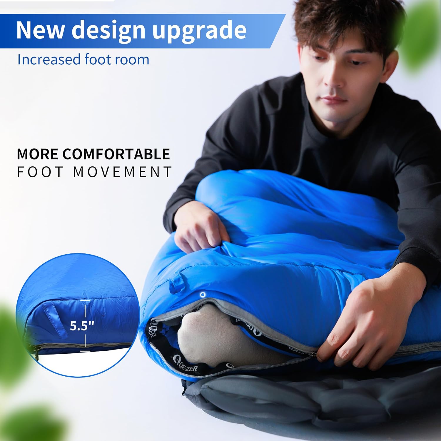 Down Sleeping Bag for Adults, 600 Fill Power Ultralight Backpacking