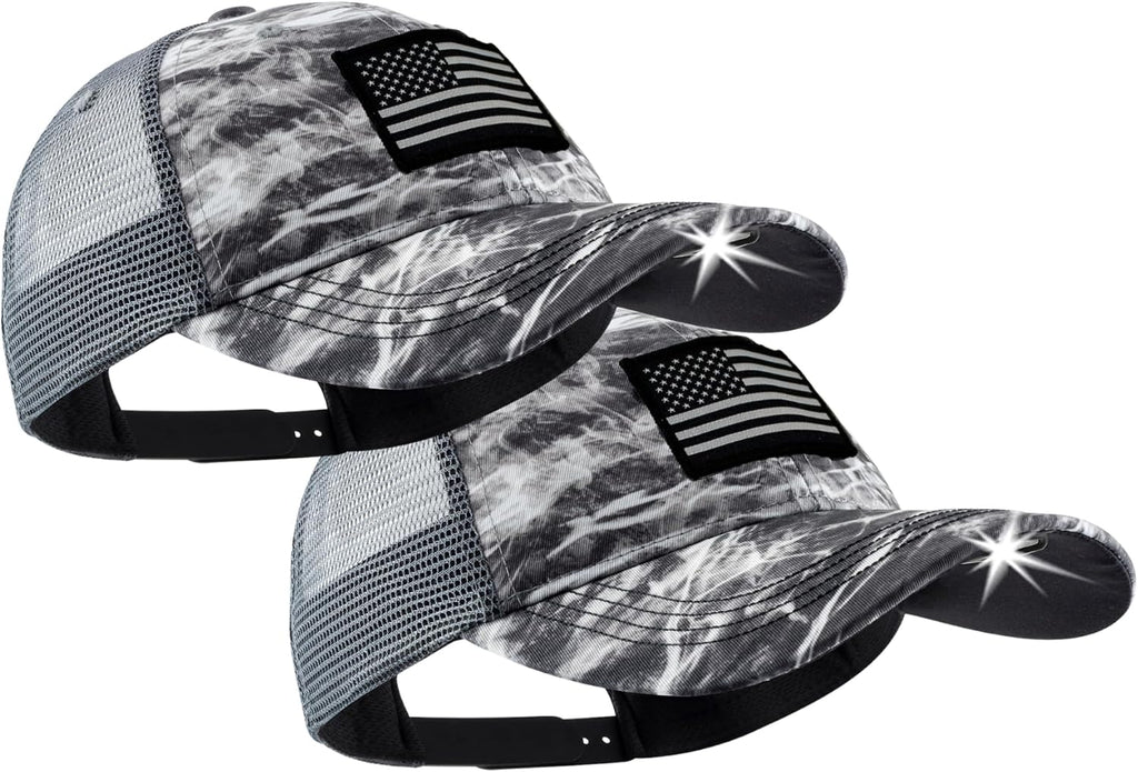 LED Hat Light - POWERCAP Baseball Cap with Light Built in - LED Cap Visor Light with Bright Headlight and IPX4 Rating