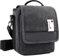 Besnfoto Mirrorless Camera Shoulder Bag Small Messenger Case Waist Bag Compatible for Canon (BlackH, Small)