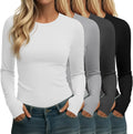 Neer 4 Pack Women's Thermal Fleece Lined Shirts Warm Base Layer