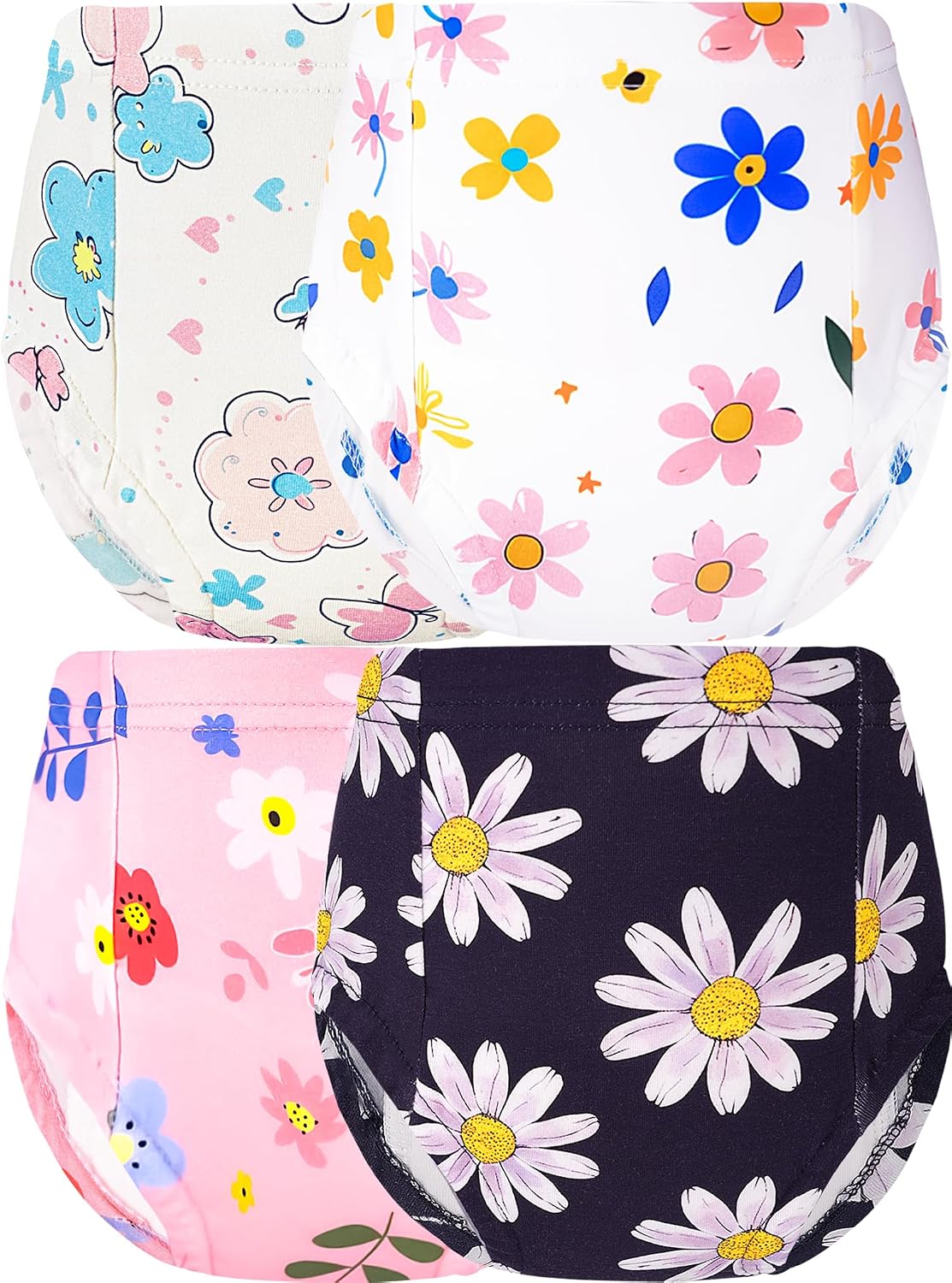 Potty Training Underwear Girls Toddler Upairy Reusable Flower Size 4-5T