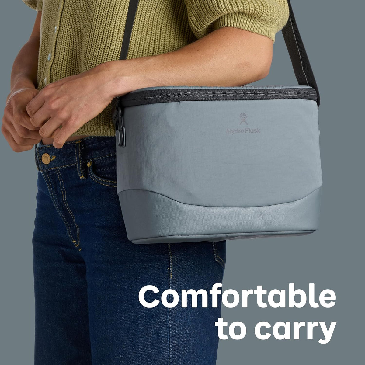 Hydro Flask Carryout Lunch Bag - Insulated Lunch Bag - Soft Travel Cooler Shale Gray