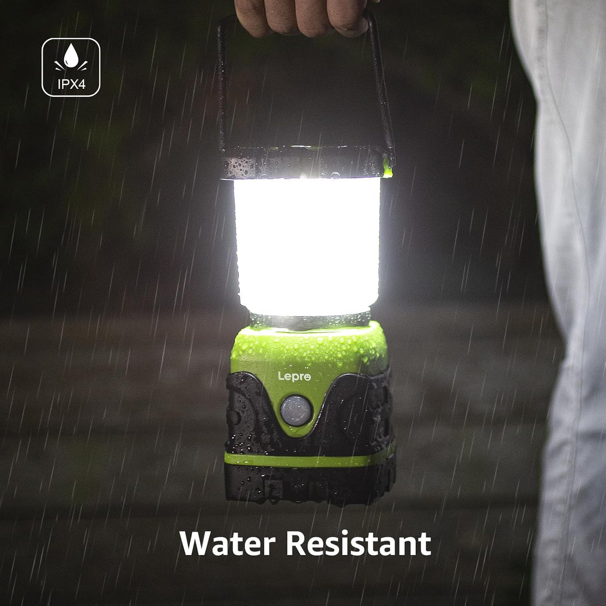 Lepro 1500LM Battery Powered LED Camping Lantern with 4 Light Modes