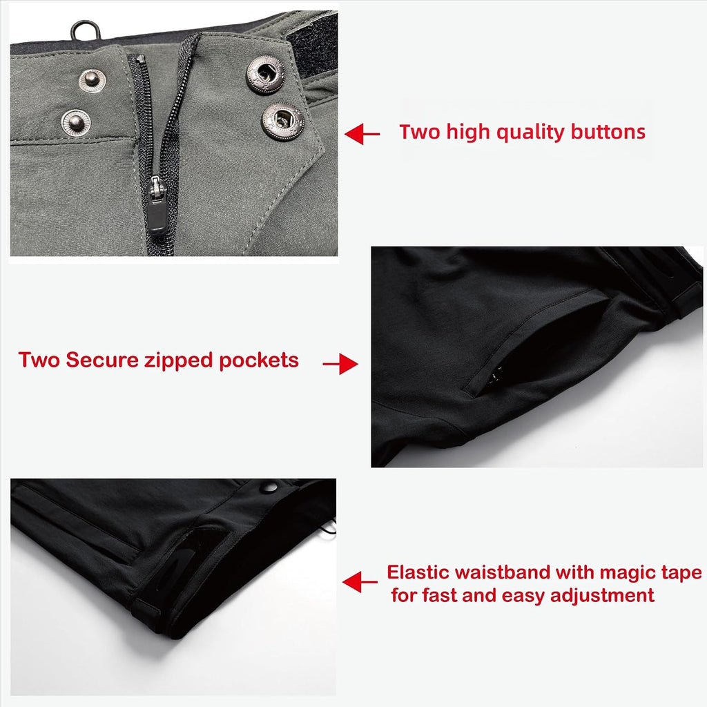 Kids Mountain Bike Pants - Quick-Dry Lightweight Breathable MTB Pants for Boys Youth Cycling Bicycle Riding
