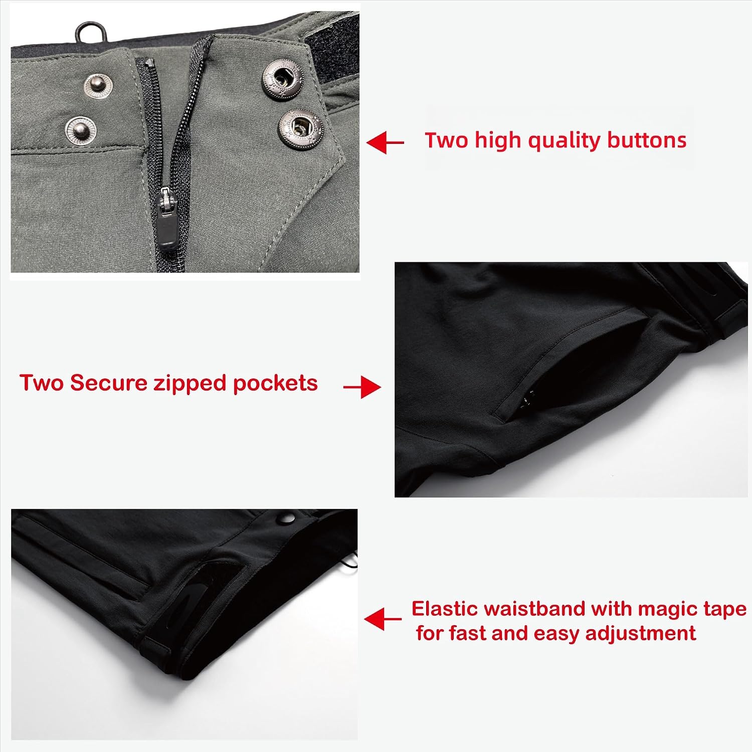 Kids Mountain Bike Pants - Quick-Dry Lightweight Breathable MTB Pants for Boys Youth Cycling Bicycle Riding