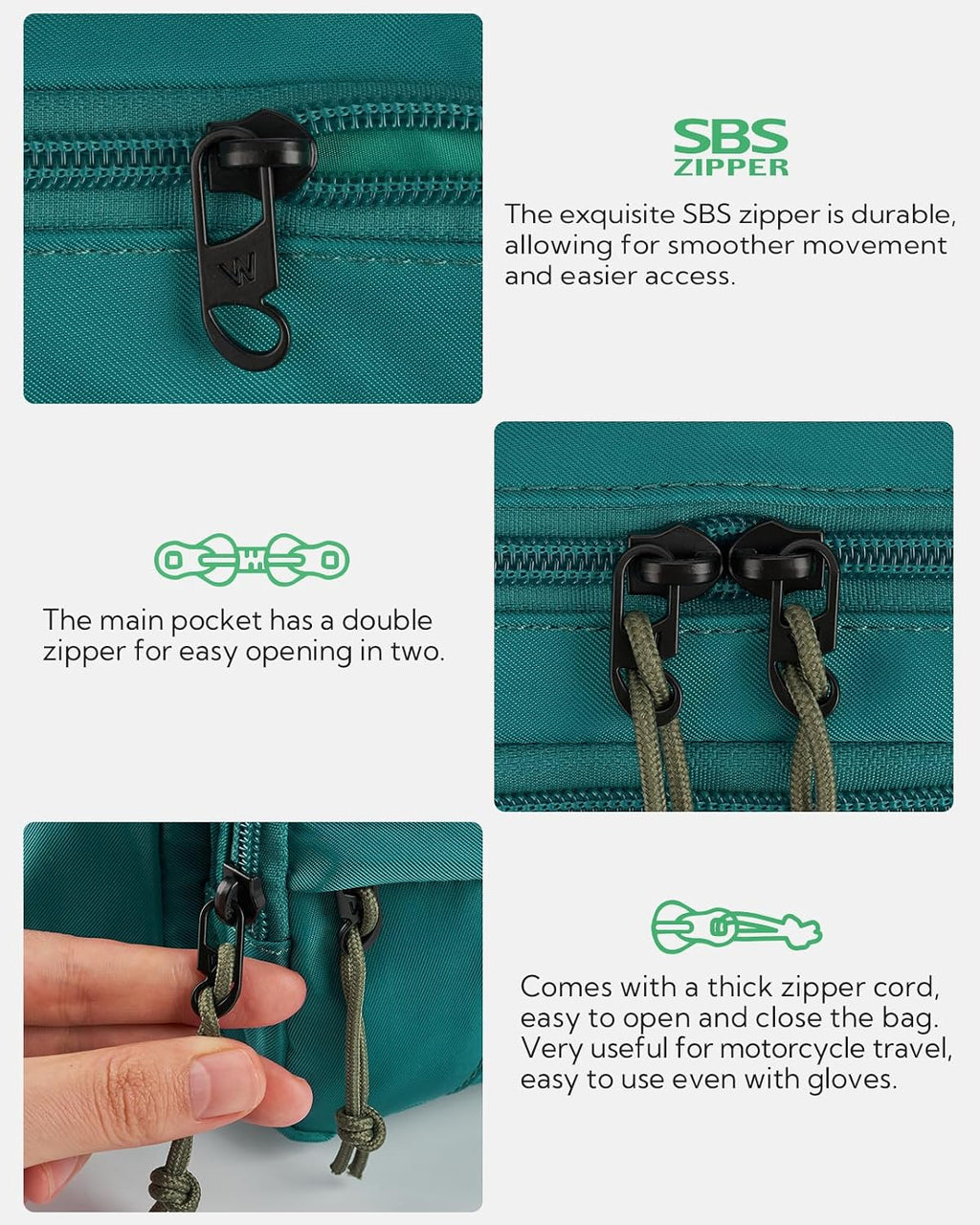 WATERFLY Fanny Pack Waist Bag: 2.5L Large 5 Zipper Pockets for Women Men