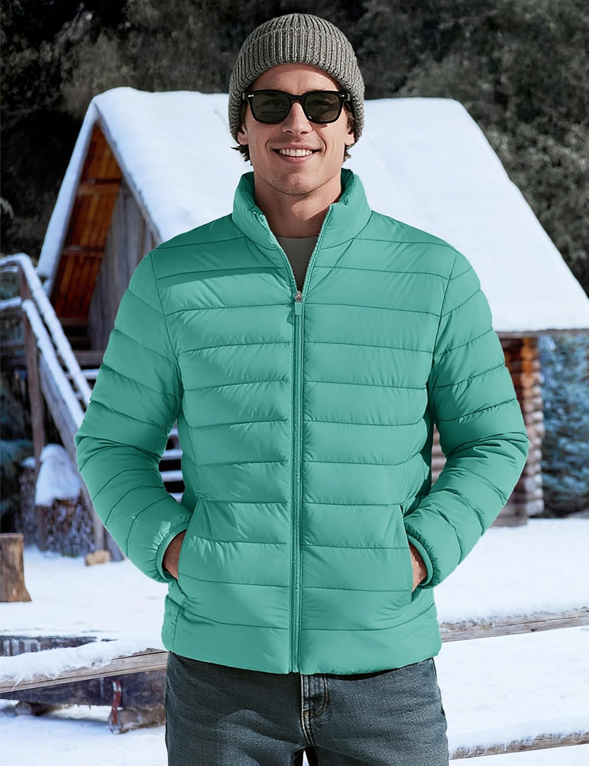 TACVASEN Men's Lightweight Puffer Jacket Quilted Insulated Winter Coat