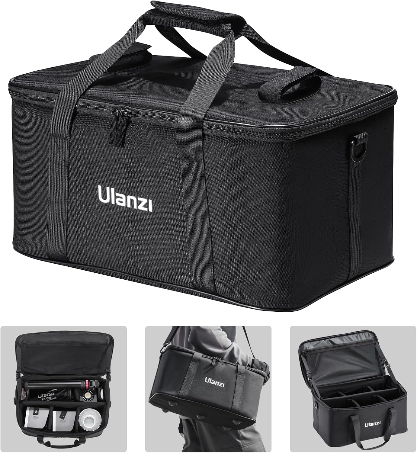 ULANZI Carrying Bag with Movable Foam Padded for Studio Light, Light Stands