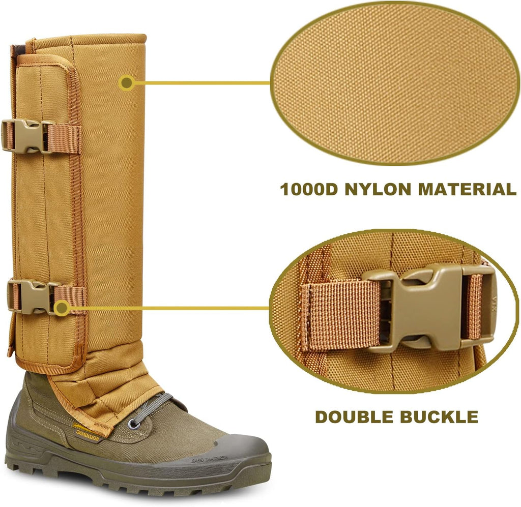 Skiguard Snake Guard Gaiters - Waterproof Chaps for Lower Legs, Bite Proof Guardz, Adjustable Size