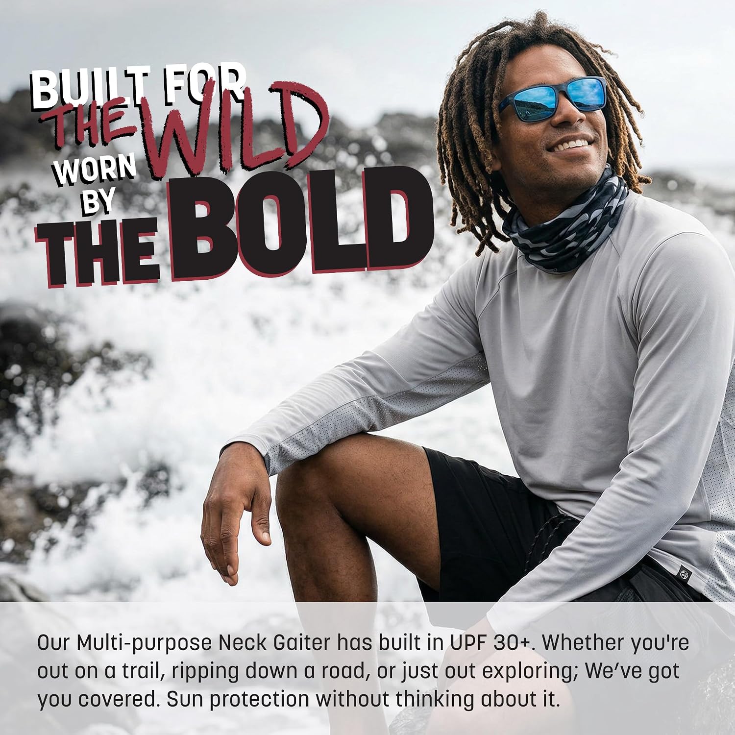 S A Soul of Adventure 5-Pack UV Face Shield | UV 30+ Multipurpose Neck Gaiter Balaclava for Adults | Multiple Color Packs