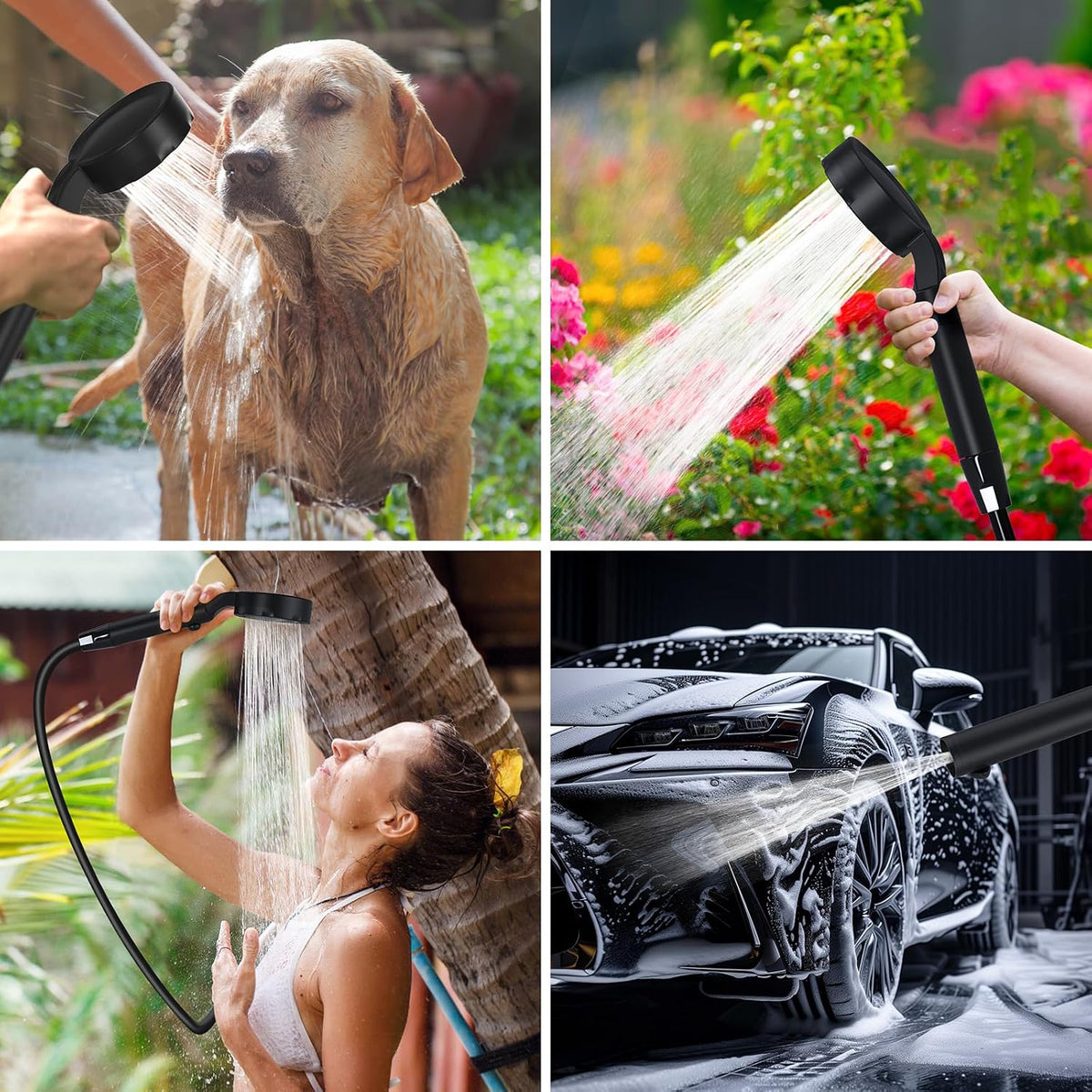 Spopal Portable Shower for Camping, [Upgraded] 10000mAh Rechargeable