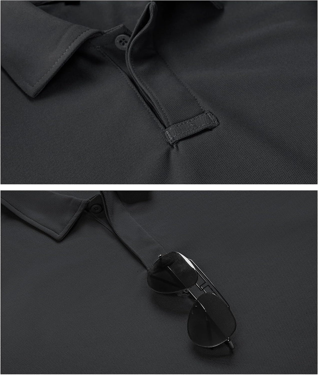 SCODI Mens Polo Shirts Short Sleeve Athletic Casual Golf Collared T-Shirt