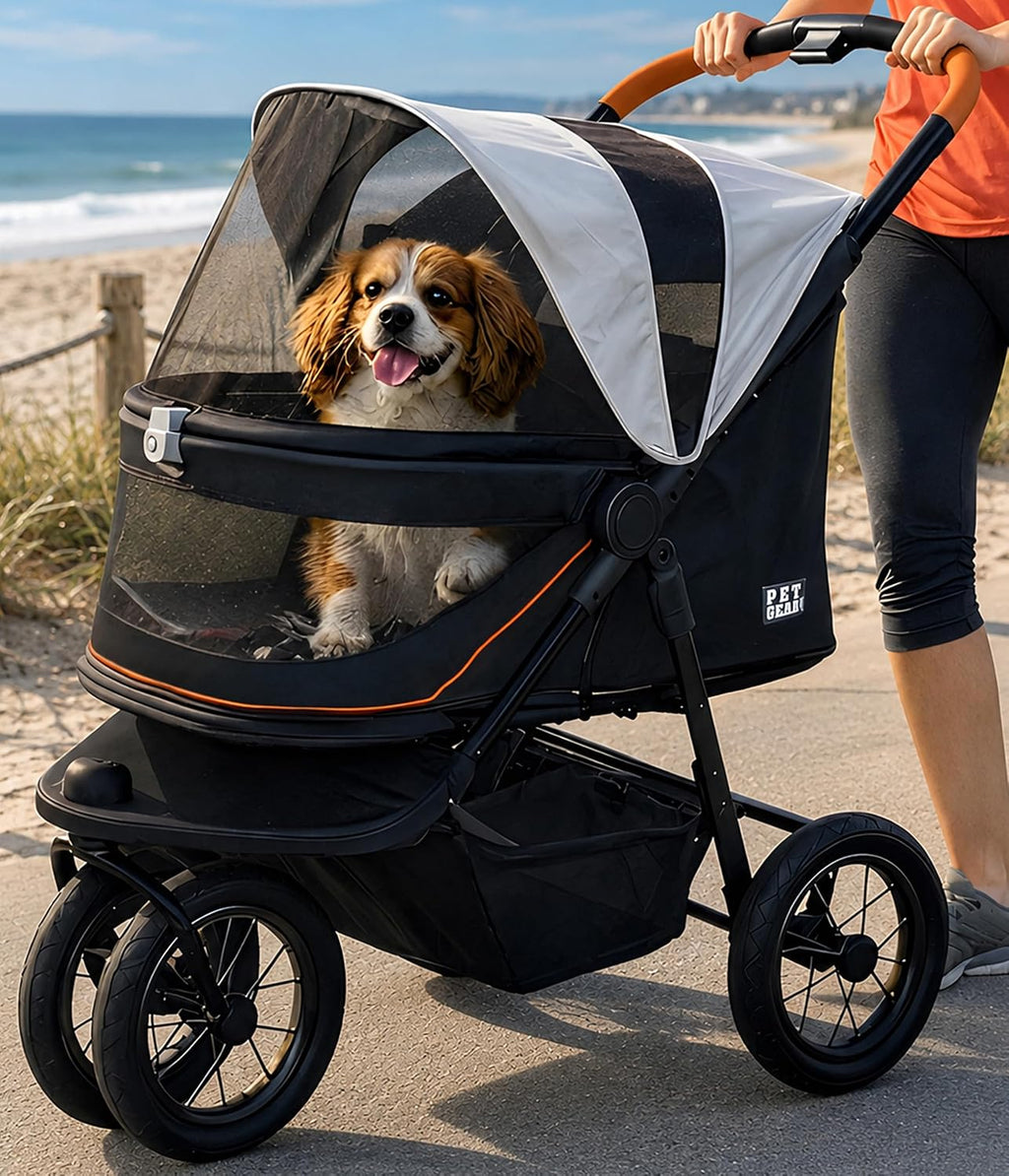 Pet Gear No-Zip Jogger Pet Stroller for Cats/Dogs, Onyx