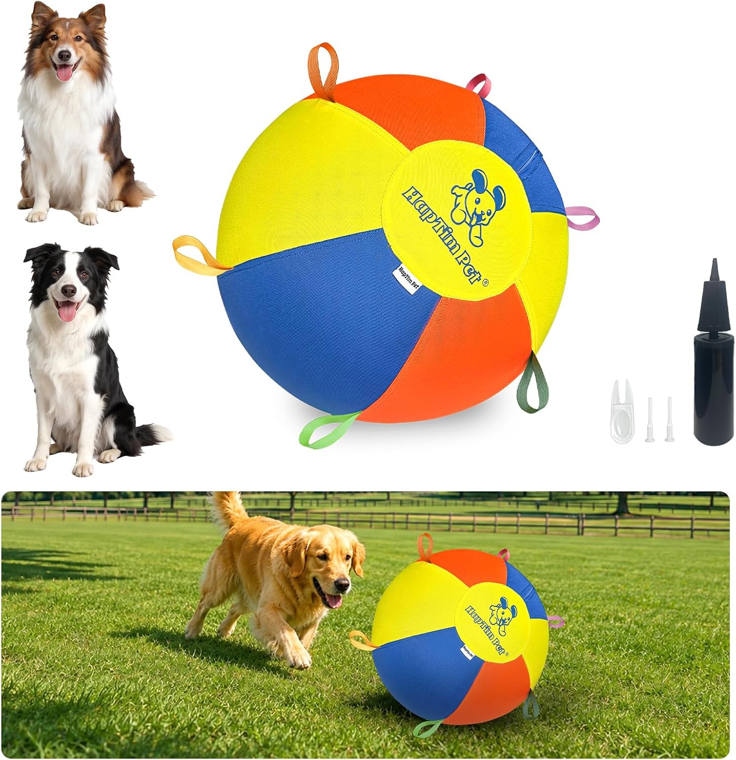 Hap Tim Upgraded Heavy Duty 22" Herding Ball for Dogs Thickened Bladder