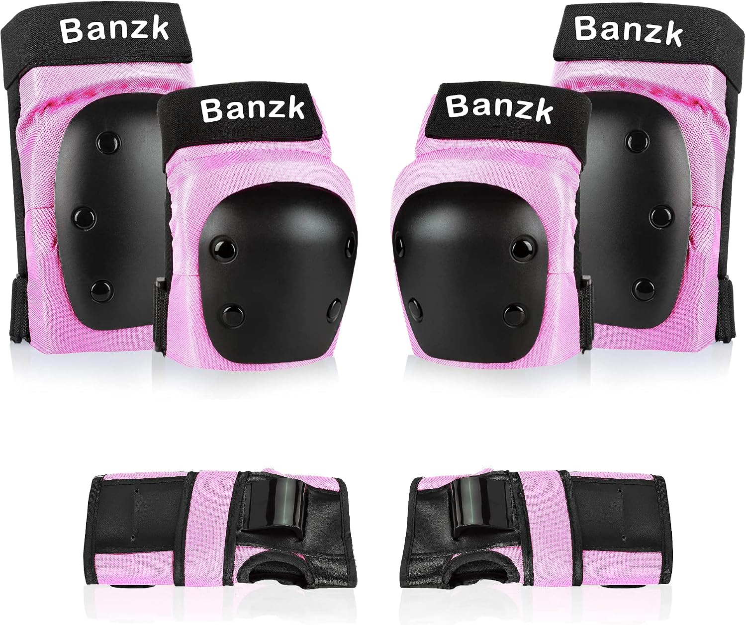 Adult Knee Pads Elbow Pads Wrist Guards for Adult Kids 6 in 1 Protective Gear Set for Skateboarding Biking Roller Skating Cycling Outdoor Sports