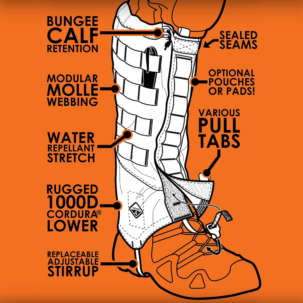 HAZARD 4 Mandogator(TM) Modular Boot Gaiters, 1 Pair