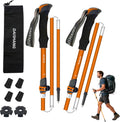 2-Pack 7075 Aluminum Ultralight Folding Trekking Poles, Professional Walking Sticks for Hiking, Adjustable, Portable for Trekking, Camping, Mountaineering