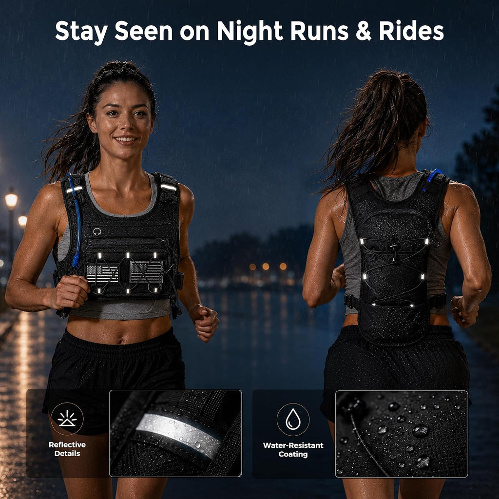 Running Vest Water Backpack with 2L Leak-Proof Bladder for Men & Women