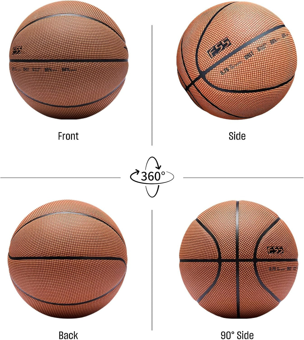 ANTA f.55 Outdoor Street Basketball with Dust-Resistant PU Leather, Tournament-Level Construction, Size7