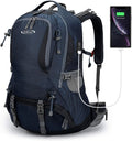 G4Free 50L Hiking Backpack Waterproof Daypack Outdoor Camping Climbing Backpack with Rain Cover for Men Women(Dark Blue)