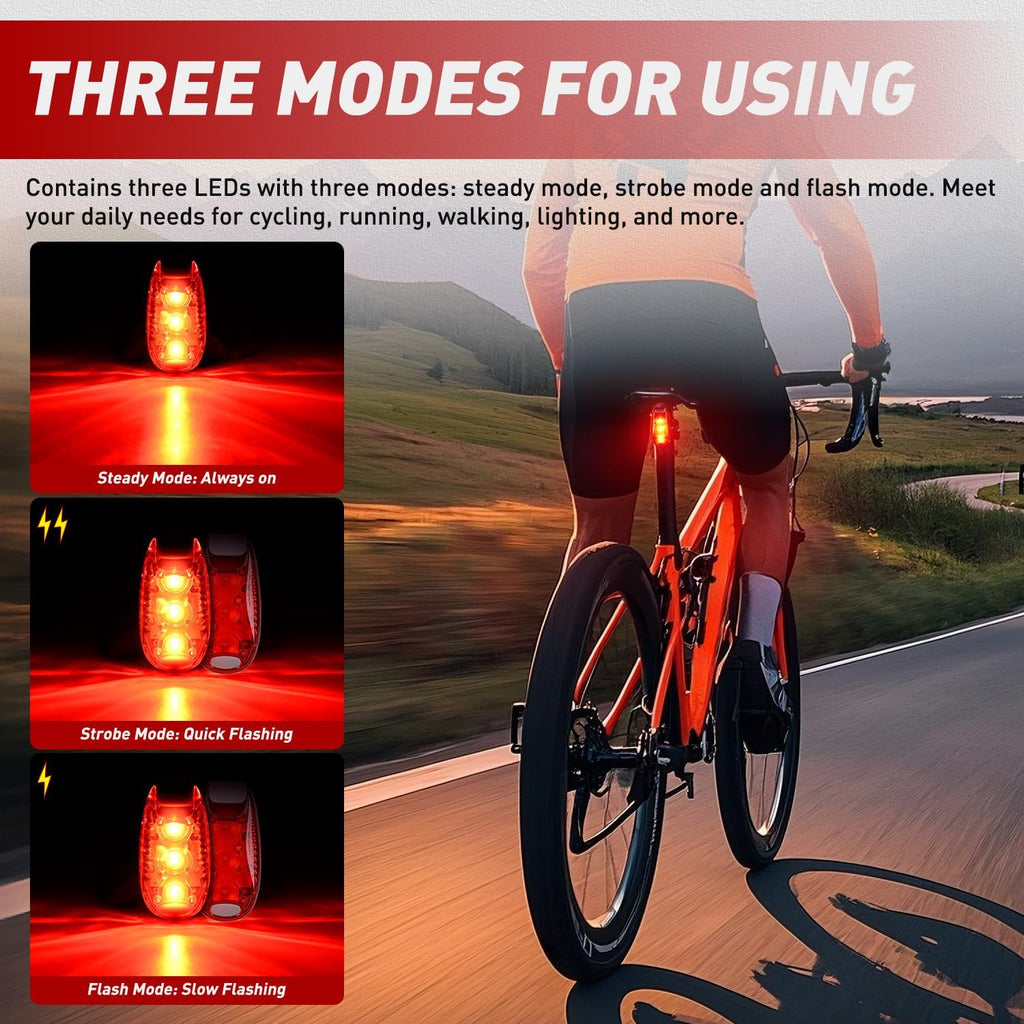 Nilight LED Safety Light 4PCS Red Marine Navigation Bike Tail Lights
