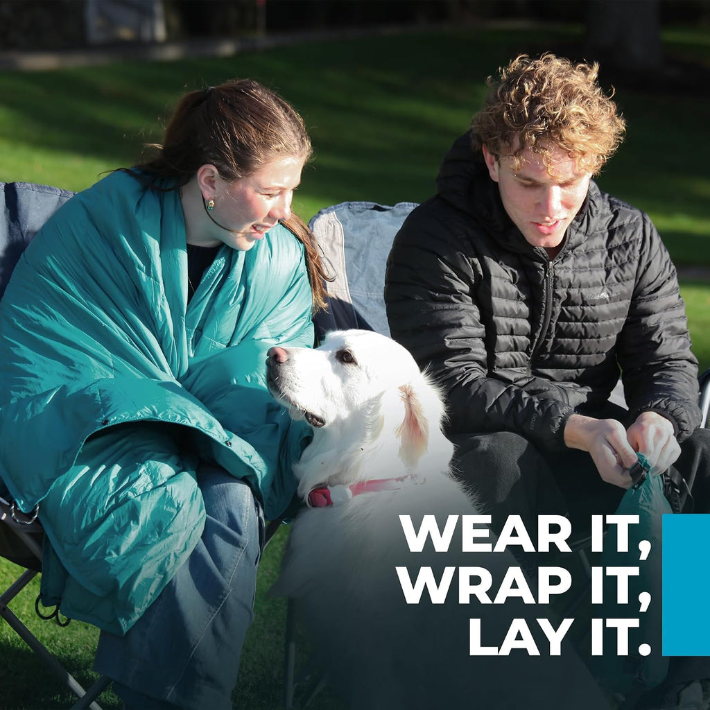 Puffy Blanket for Cold Weather - Down Camping Blanket with Sustainable Insulation, Lightweight & Warm Outdoor Camping Quilt, Water-Resistant, Compact & Packable